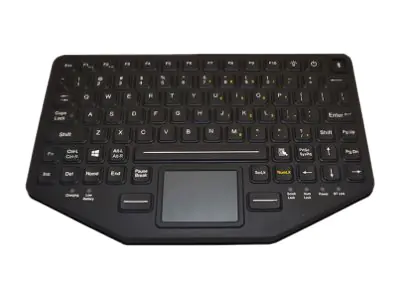 Gamber-Johnson iKey Dual Connectivity Slim - Tastatur - mit Touchpad 7300-0113