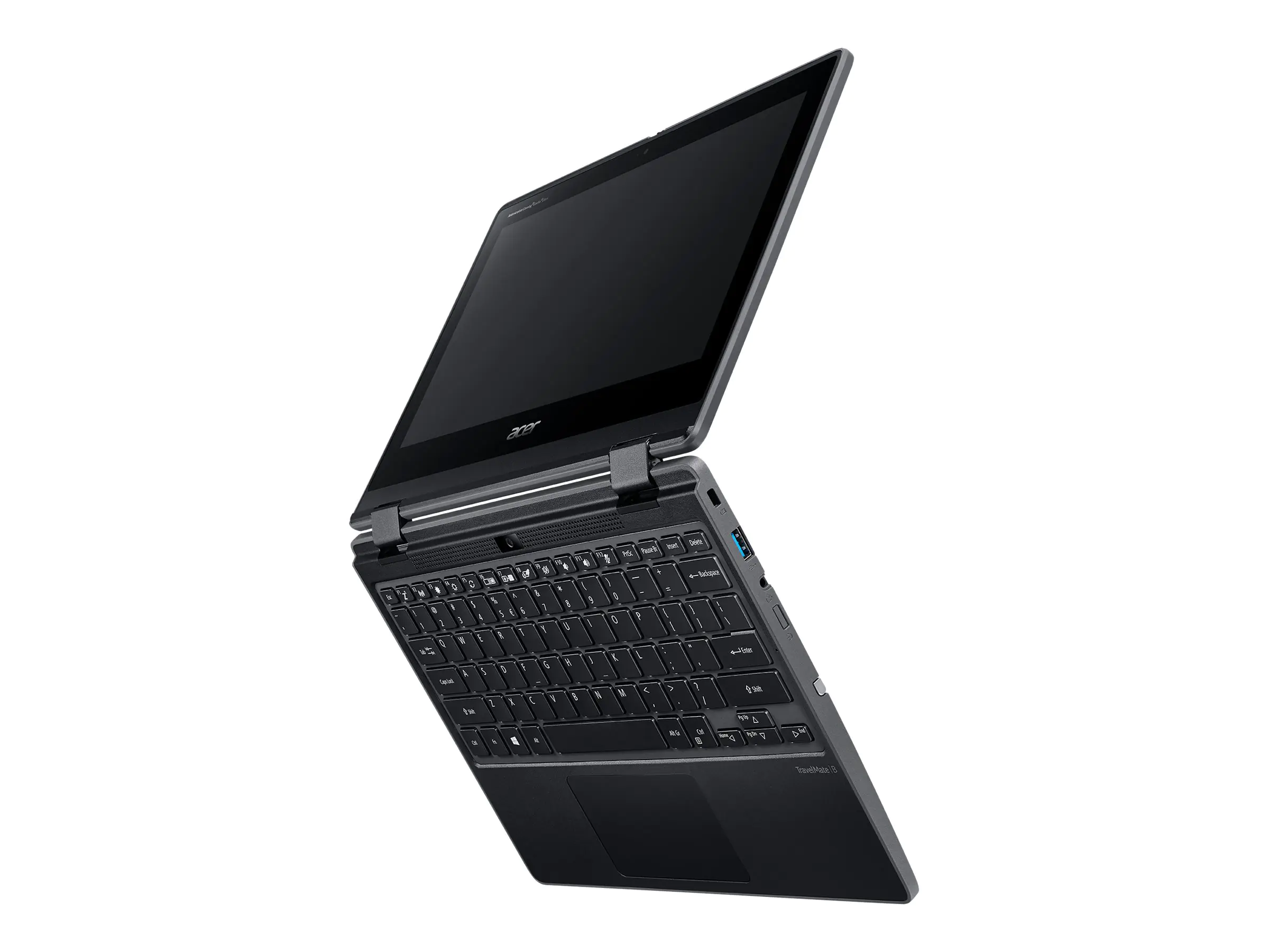 Acer TravelMate Spin B3 TMB311RN-31-P5KK - Flip-Design - Intel Pentium Silver N5030 / 1.1 GHz - Win 10 Pro 64-bit National Academic - UHD Graphics 605 - 4 GB RAM - 128 GB SSD - 29.46 cm (11.6") IPS Touchscreen 1920 x 1080 (Full HD) - Wi-Fi 5 - Schiefer sc