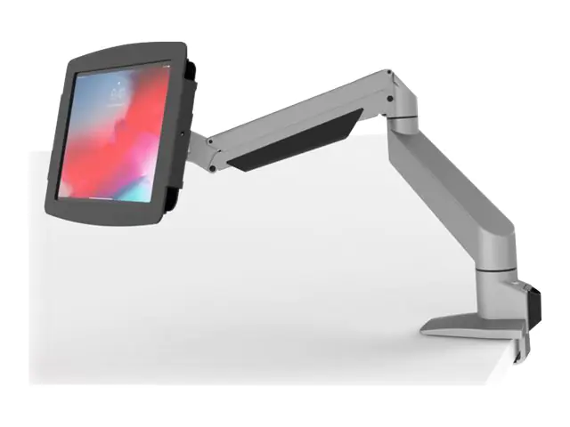 Compulocks iPad 10.2" Space Enclosure Articulating Arm Mount - Befestigungskit (Gelenkarm, Gehäuse) - einstellbarer Arm - für Tablett - verriegelbar - hochwertiges Aluminium - Schwarz - Bildschirmgröße: 25.9 cm (10.2") - für Apple 10.2-inch iPad (7. Gener