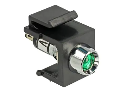 Delock Keystone LED green 6 V - Modulare Eingabe - Schwarz