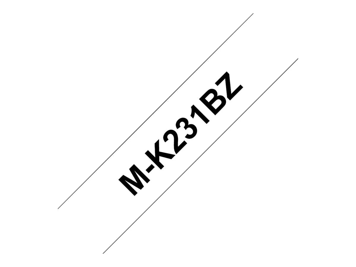 Brother M-K231BZ - Schwarz auf Weiß - Rolle (1,2 cm x 8 m) 1 Kassette(n) Etikettenband - für P-Touch PT-55, PT-65, PT-75, PT-80, PT-85, PT-90, PT-BB4, PT-M95 Brother M-K231BZ - Schwarz auf Weiß - Rolle (1,2 cm x 8 m) 1 Kassette(n) Etikettenband - für P-Touch PT-55, PT-65, PT-75, PT-80, PT-85, PT-90, PT-BB4, PT-M95