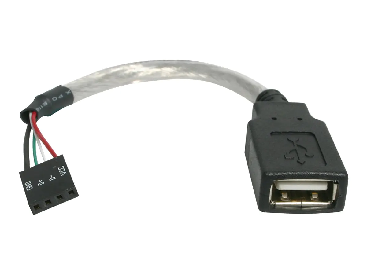 StarTech 15 cm USB 2.0 Kabel - USB A-Buchse auf USB Mainboard 4pin Header - Buchse/Buchse - USB Pinheader Kabel 4-polig - USB-Kabel - USB (W) zu 4-Pin-USB 2.0-Header (W) - 15 cm - für P/N: 35FCREAD, 35FCREADBK, 35FCREADREM