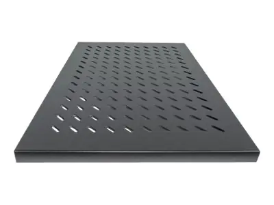 Intellinet Fachboden zur Festmontage, 1 HE, 700 mm Tiefe, schwarz - Rack - Regal - Schwarz, RAL 9005 - 1U - 48.3 cm (19")