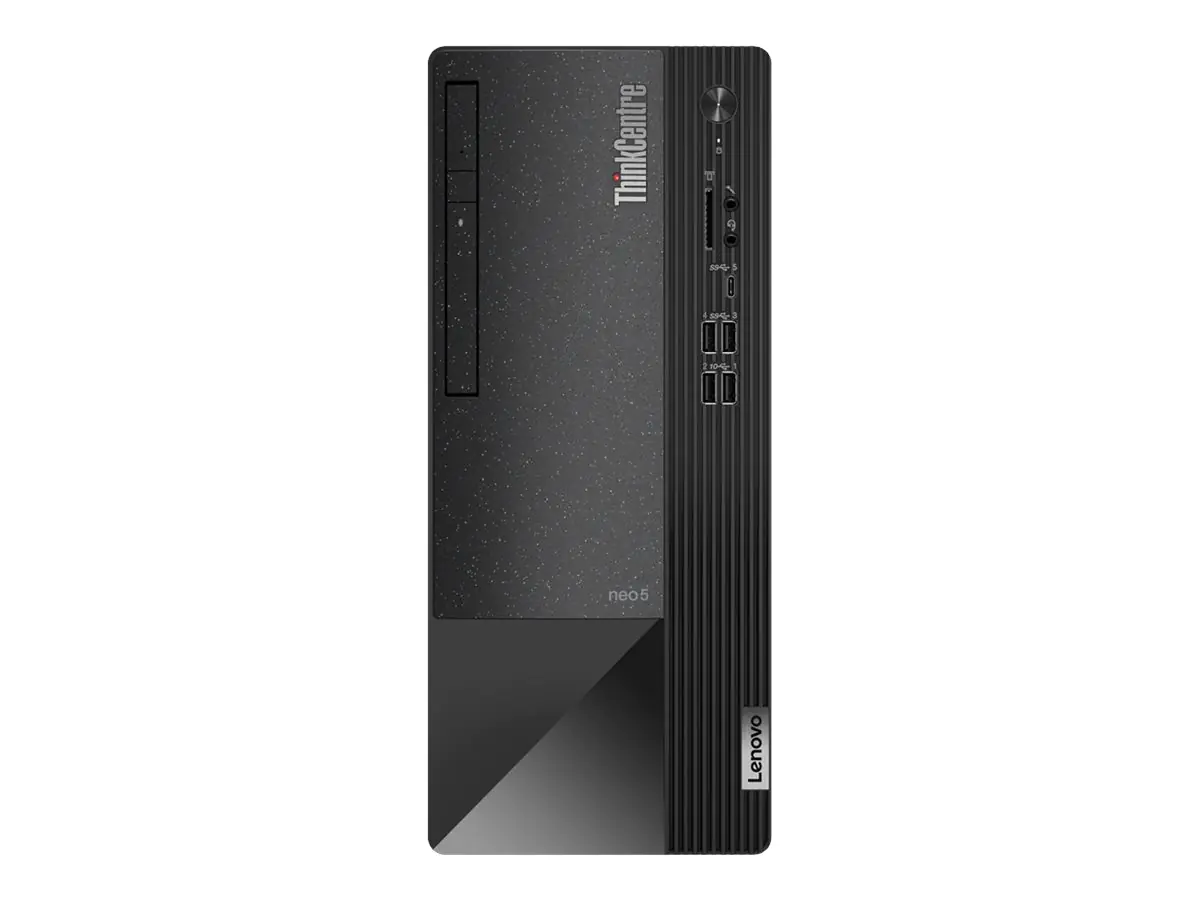 Lenovo ThinkCentre neo 50t 11SC - Tower - Core i5 12400 / 2.5 GHz - RAM 16 GB - SSD 512 GB - TCG Opal Encryption 2, NVMe - DVD-Writer - UHD Graphics 730 - 1GbE - Win 11 Pro - Monitor: keiner - Tastatur: Deutsch - schwarz (Gestell), grau (Blende) - Lenovo