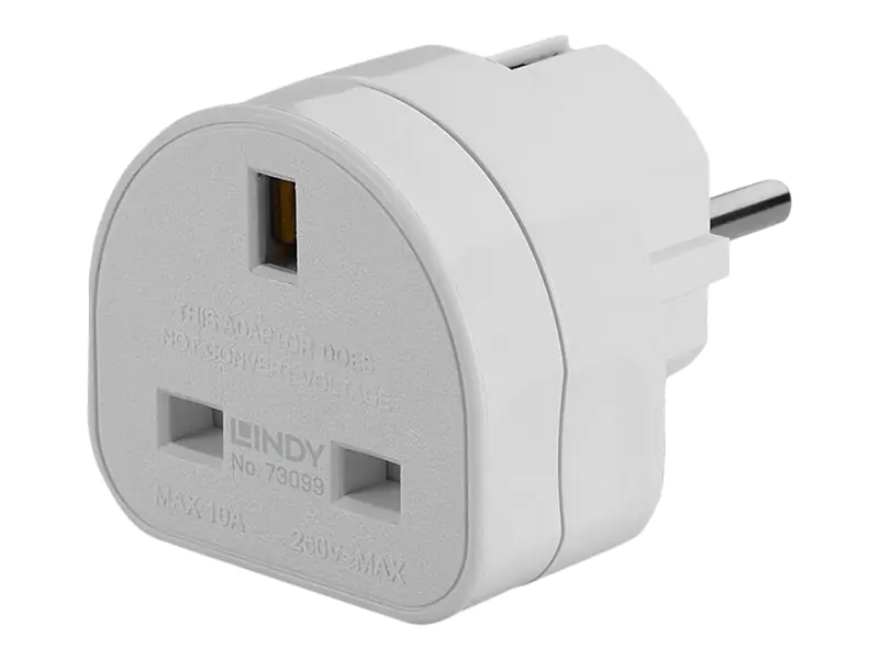 Lindy - Adapter für Power Connector - CEE 7/7 (M) zu BS 1363 (W) - Europa