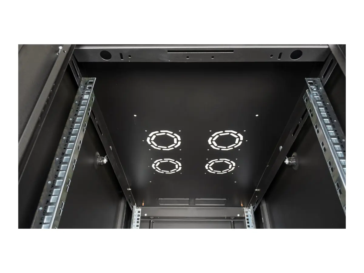 ROTRONIC-SECOMP Roline Basic - Schrank Netzwerkschrank - perforierte Tür - Jet Black, RAL