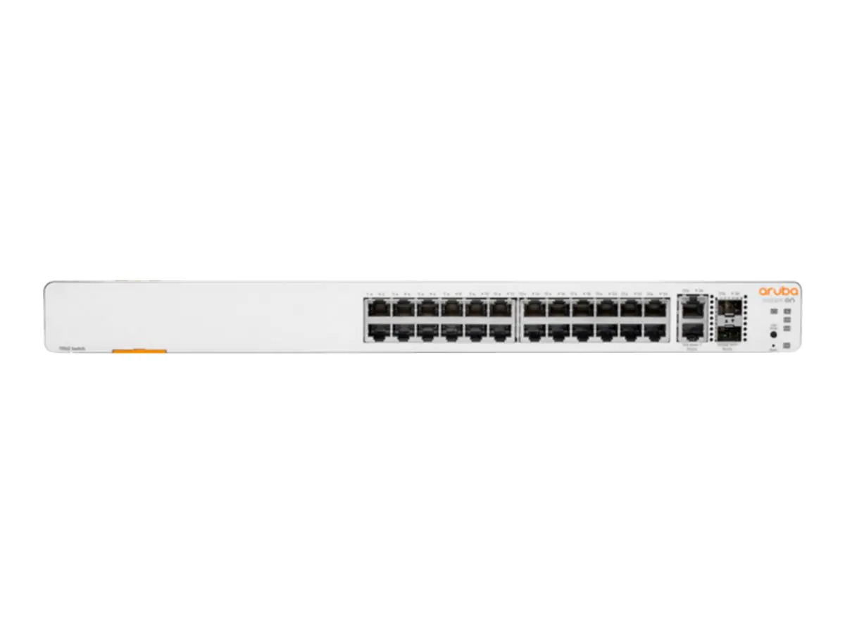 HPE Aruba Instant On 1960 24G 2XGT 2SFP+ Switch - Switch - managed - 24 x 10/100/1000 + 2 x 10 Gigabit SFP+ + 2 x 100/1000/10GBase-T - an Rack montierbar - BTO