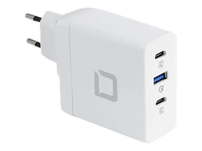 Dicota Universal PRO - Netzteil - GaN-Technologie - 100 Watt - 5 A - PD 3.0, QC 4+ - 3 Ausgabeanschlussstellen (2 x USB-C, USB) - weiß Dicota Universal PRO - Netzteil - GaN-Technologie - 100 Watt - 5 A - PD 3.0, QC 4+ - 3 Ausgabeanschlussstellen (2 x USB-C, USB) - weiß
