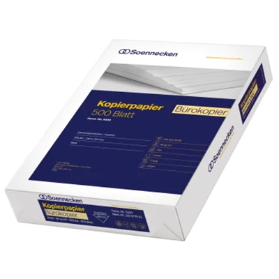 Soennecken Kopierpapier Bürokopier 5100 DIN A4 80g weiß 500 Bl./Pack. Soennecken Kopierpapier Bürokopier 5100 DIN A4 80g weiß 500 Bl./Pack.