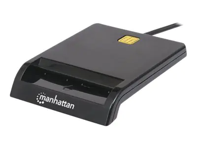 Manhattan USB-A Contact Smart Card Reader, 12 Mbps, Friction type compatible, External, Windows or Mac, Cable 105cm, Black, Three Year Warranty, Blister - SmartCard-Leser - USB Manhattan USB-A Contact Smart Card Reader, 12 Mbps, Friction type compatible, External, Windows or Mac, Cable 105cm, Black, Three Year Warranty, Blister - SmartCard-Leser - USB