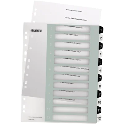 Leitz Register 12160000 DIN A4 1-12 schwarz Leitz Register 12160000 DIN A4 1-12 schwarz