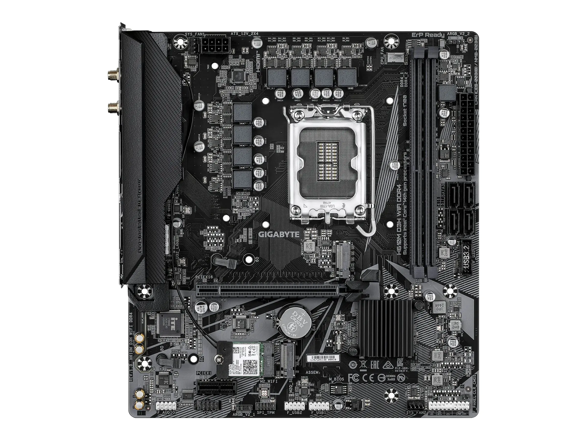 Gigabyte H610M D3H WIFI DDR4 - Motherboard - micro ATX - LGA1700 Sockel - H610 Chipsatz - USB