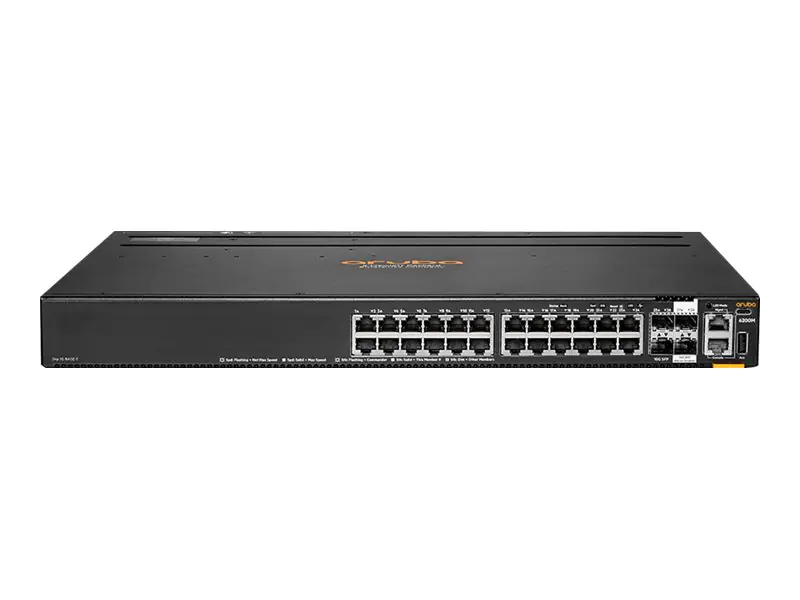 HPE Aruba 6200M 24G 4SFP+ TAA Switch - Switch - max. Stapelentfernung 10 km - L3 - managed - 24 x 10/100/1000 + 4 x 1 Gigabit / 10 Gigabit SFP+ (Uplink / Stacking) R8V08A