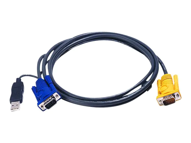 Aten Video- / USB-Kabel geschirmt 14016632 1.80 m Schwarz