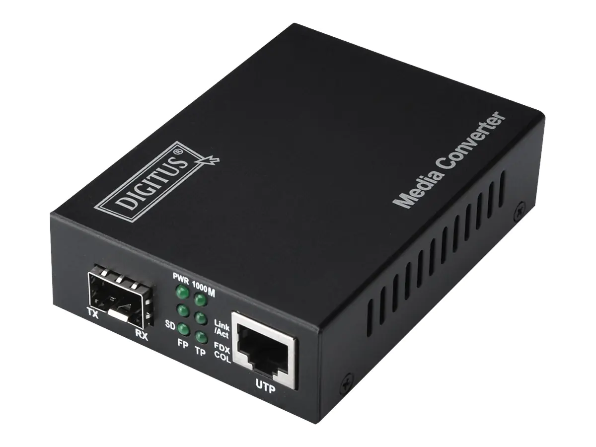 Digitus DN-82030 - Medienkonverter - 100Mb LAN - 10Base-T, 100Base-TX - RJ-45 / SFP (mini-GBIC)