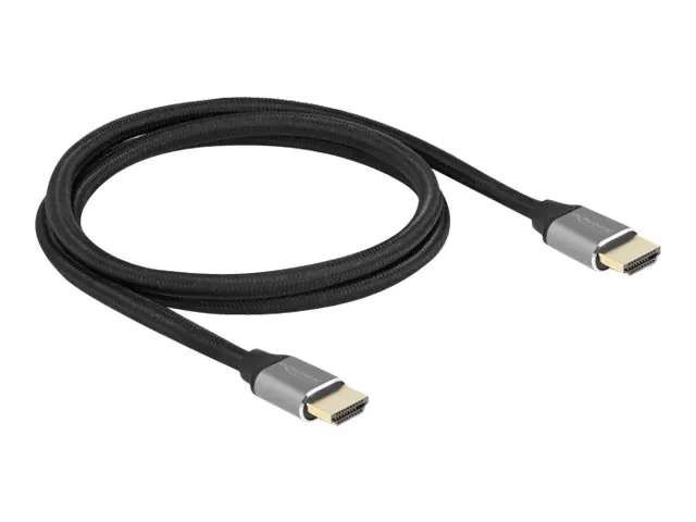 Delock - Ultra High Speed - HDMI-Kabel - HDMI männlich zu HDMI männlich - 1 m - Dreifachisolierung - Grau - hauchvergoldete Kontakte, unterstützt 8K 60 Hz (7680 x 4320)