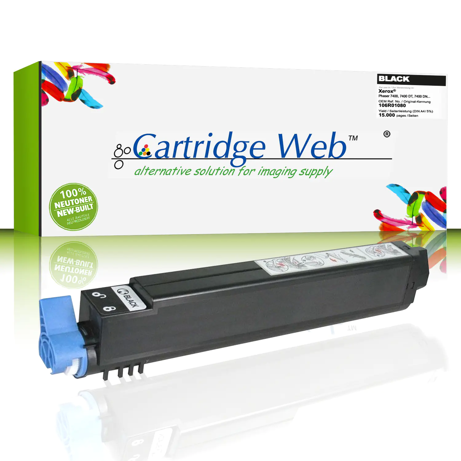 CartridgeWeb Toner kompatibel zu Xerox 106R01080 schwarz 15.000 Seiten CartridgeWeb Toner kompatibel zu Xerox 106R01080 schwarz 15.000 Seiten