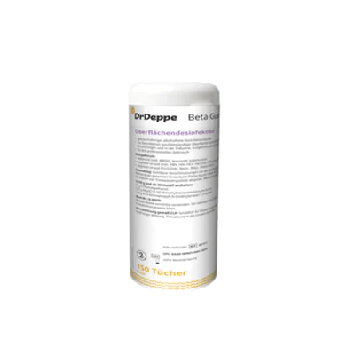 Dr. Deppe Desinfektionstücher Beta Guard rfu Oberfläche 15 x 18 cm (B x H) alkoholfrei bakterizid, levurozid, tuberkulozid, begrenzt viruzid, begrenzt viruzid PLUS 7-9 Polypropylen 150 St./Pack. Dr. Deppe Desinfektionstücher Beta Guard rfu Oberfläche 15 x 18 cm (B x H) alkoholfrei bakterizid, levurozid, tuberkulozid, begrenzt viruzid, begrenzt viruzid PLUS 7-9 Polypropylen 150 St./Pack.