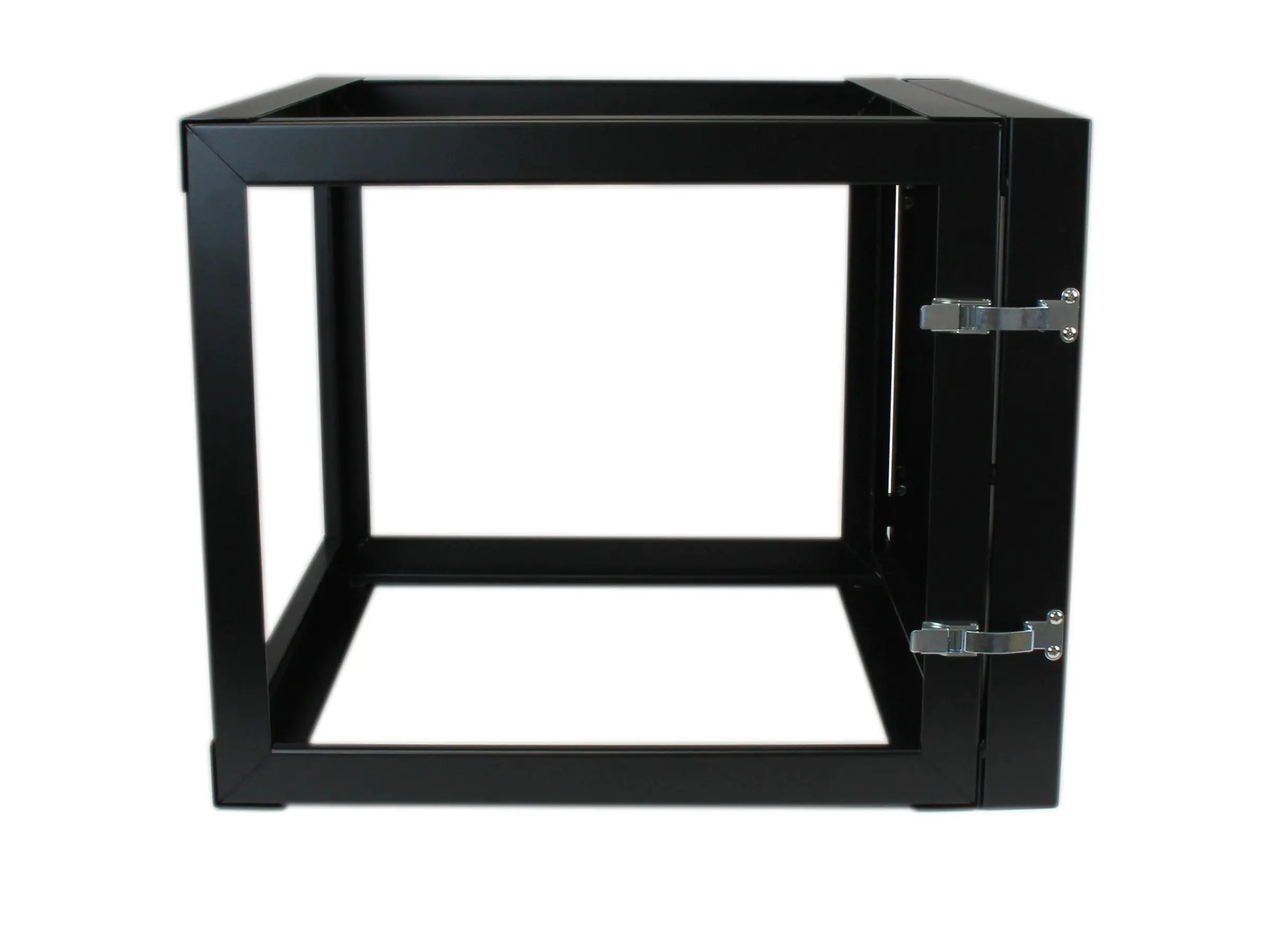 StarTech "8U Hinged Open Frame Wall Mount Network Rack - 4-Post 22"" Depth Swing Out Computer Equipment Rack - 140lbs capacity (RK819WALLOH)" - Schrank - geeignet für Wandmontage - Schwarz - 8U - 55.9 cm (22")