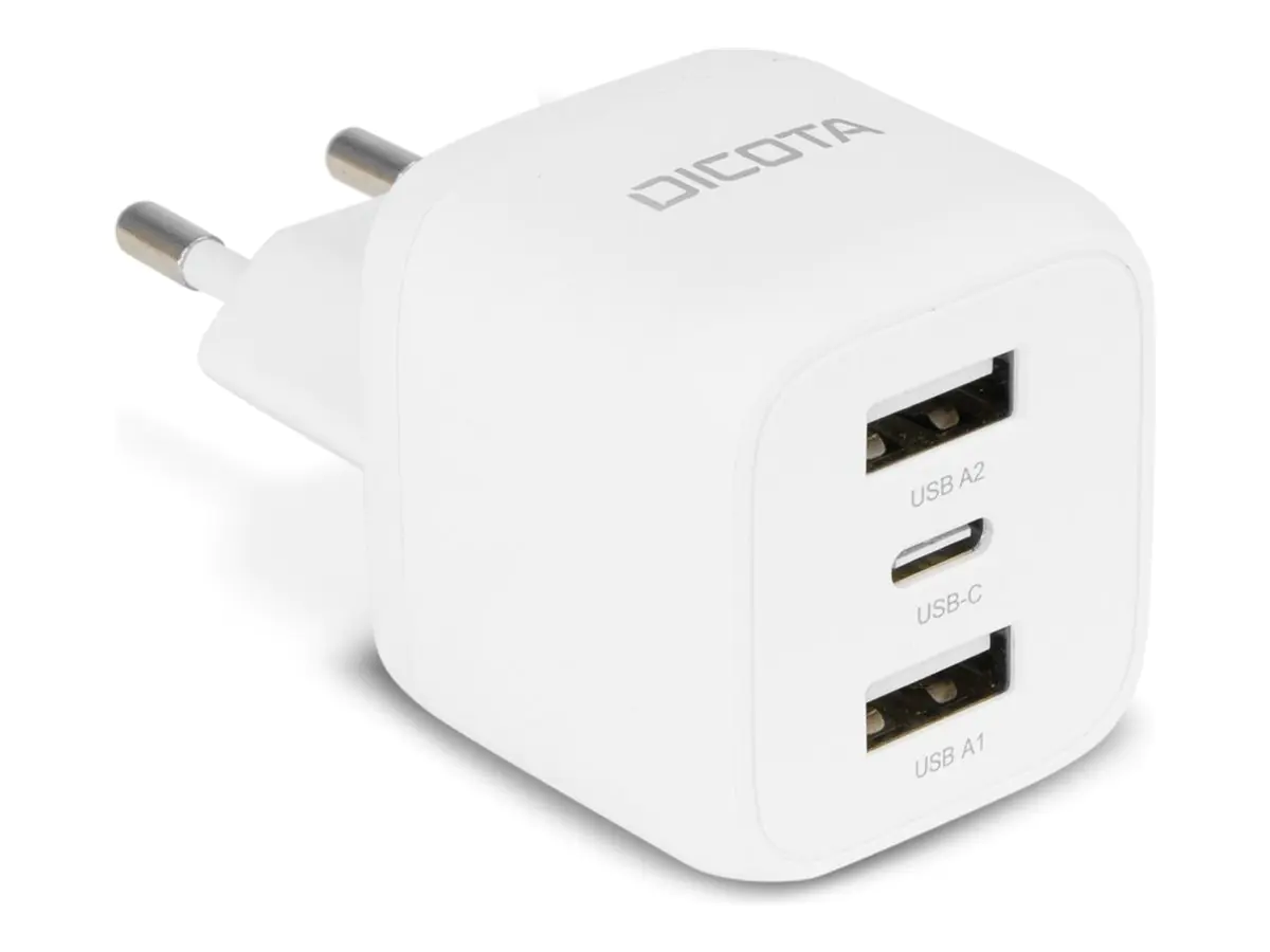 Dicota Netzteil - kompakt, Laptop - 32 Watt - 3 A - 3 Ausgabeanschlussstellen (USB-C, 2 x USB) D32069