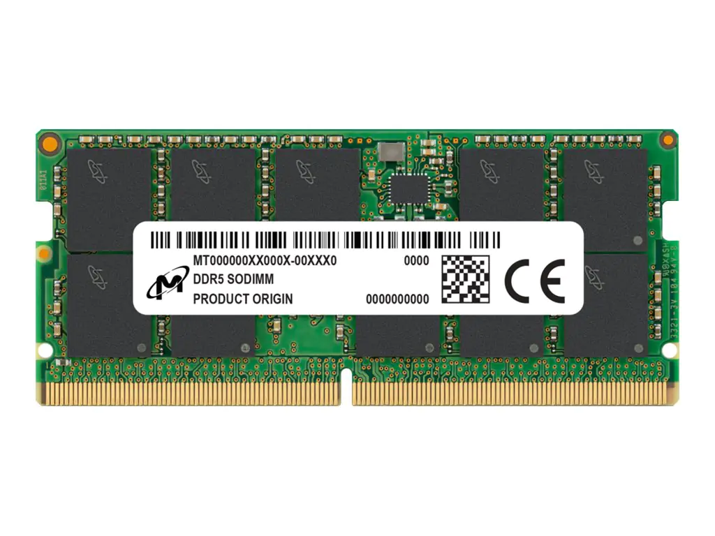 Micron - DDR5 - Modul - 32 GB - SO DIMM 262-PIN - 4800 MHz / PC5-38400 - CL40 - 1.1 V - ungepuffert - ECC