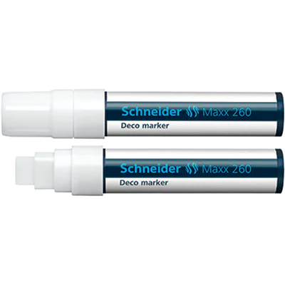 Schneider Kreidemarker Maxx 260 126049 Keilspitze 5+15mm weiß Schneider Kreidemarker Maxx 260 126049 Keilspitze 5+15mm weiß