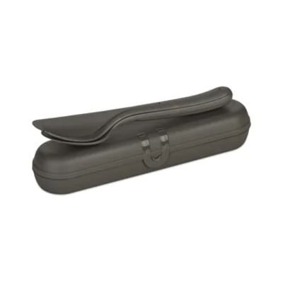 Koziol Besteckgarnitur KLIKK READY Mehrweg je 1 x Messer, Gabel, Löffel, Besteck Etui TPE Kunststoff nature ash grey
