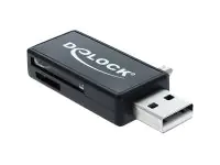 Delock Micro USB OTG Card Reader + USB A male - Kartenleser (MMC, SD, microSD, SDHC, microSDHC, SDXC, microSDXC) 91731