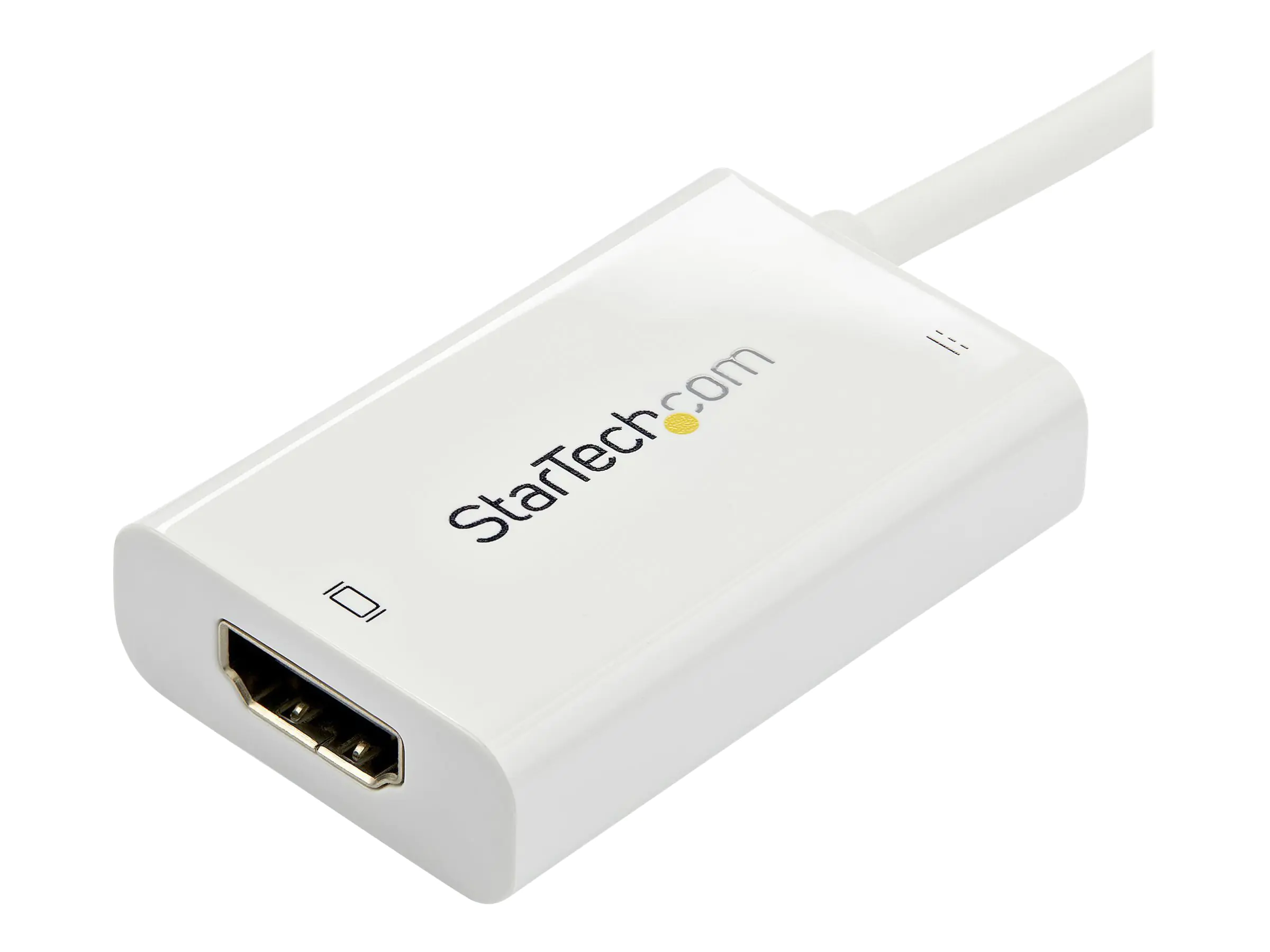 StarTech USB-C auf HDMI Adapter mit USB Stromversorgung - USB Typ C zu HDMI Konverter für Computer mit USB C - 4K 60Hz - Weiß - Externer Videoadapter - USB-C - HDMI - weiß