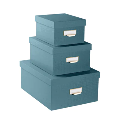 Exacompta Aufbewahrungsbox Office By Me 16 x 11 x 20 cm (B x H x T), 20 x 13 x 26 cm (B x H x T), 26 x15 x 35 cm (B x H x T) DIN A6+, DIN A5+, DIN A4+ Recyclingkarton, Papier kaschiert blaugrün Exacompta Aufbewahrungsbox Office By Me 16 x 11 x 20 cm (B x H x T), 20 x 13 x 26 cm (B x H x T), 26 x15 x 35 cm (B x H x T) DIN A6+, DIN A5+, DIN A4+ Recyclingkarton, Papier kaschiert blaugrün