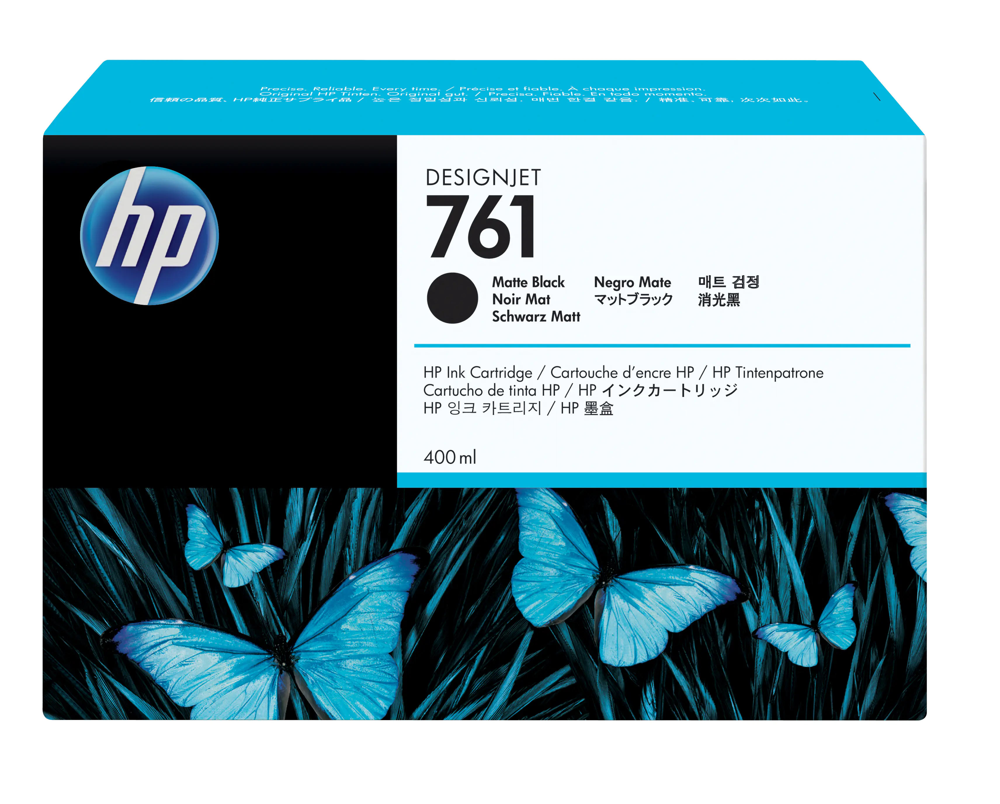 HP 761 - 400 ml - mattschwarz - Original - DesignJet - Tintenpatrone - für DesignJet T7100, T7200 Production Printer HP 761 - 400 ml - mattschwarz - Original - DesignJet - Tintenpatrone - für DesignJet T7100, T7200 Production Printer