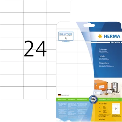 HERMA Etikett 4390 70x37mm weiß 600 St./Pack HERMA Etikett 4390 70x37mm weiß 600 St./Pack
