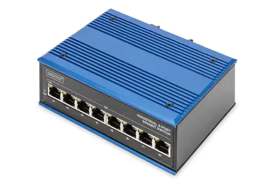 DIGITUS 8 Port Gigabit Ethernet Netzwerk Switch, Industrial, Unmanaged DN-651119