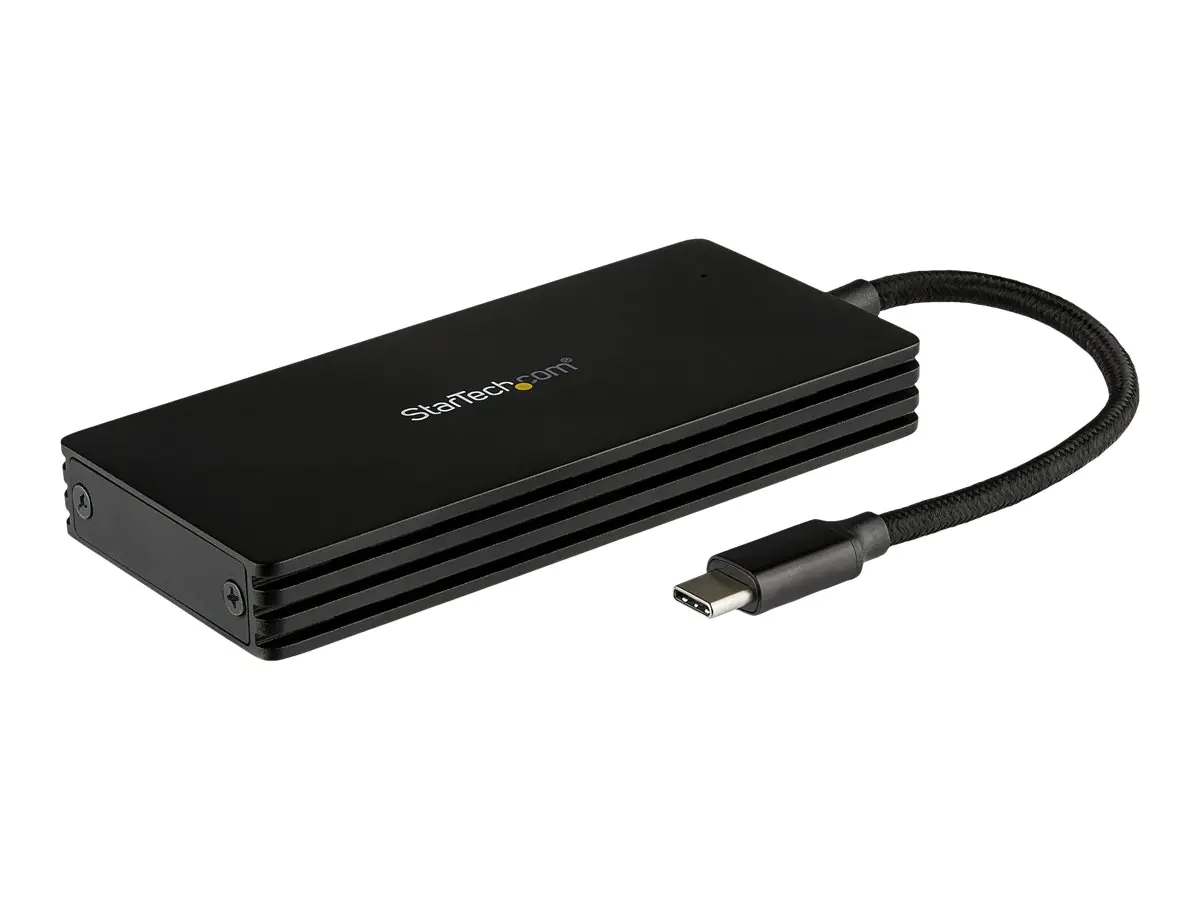 StarTech SM21BMU31CI3 M.2 SSD-Gehäuse für M.2-SATA-Laufwerke (USB 3.1 G - USB-C - tragbares externes M.2-Gehäuse) - Speichergehäuse - M.2 - M.2 Card - USB 3.1 (Gen 2) - Schwarz - für P/N: PEXUSB321C