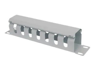 Intellinet Kabelmanagement für 10"-Schränke, 1 HE, mit Blende, grau - Kabelführungsplatte für Schaltschrank - Grau, RAL 7035 - 1U - 25.4 cm (10") 714976