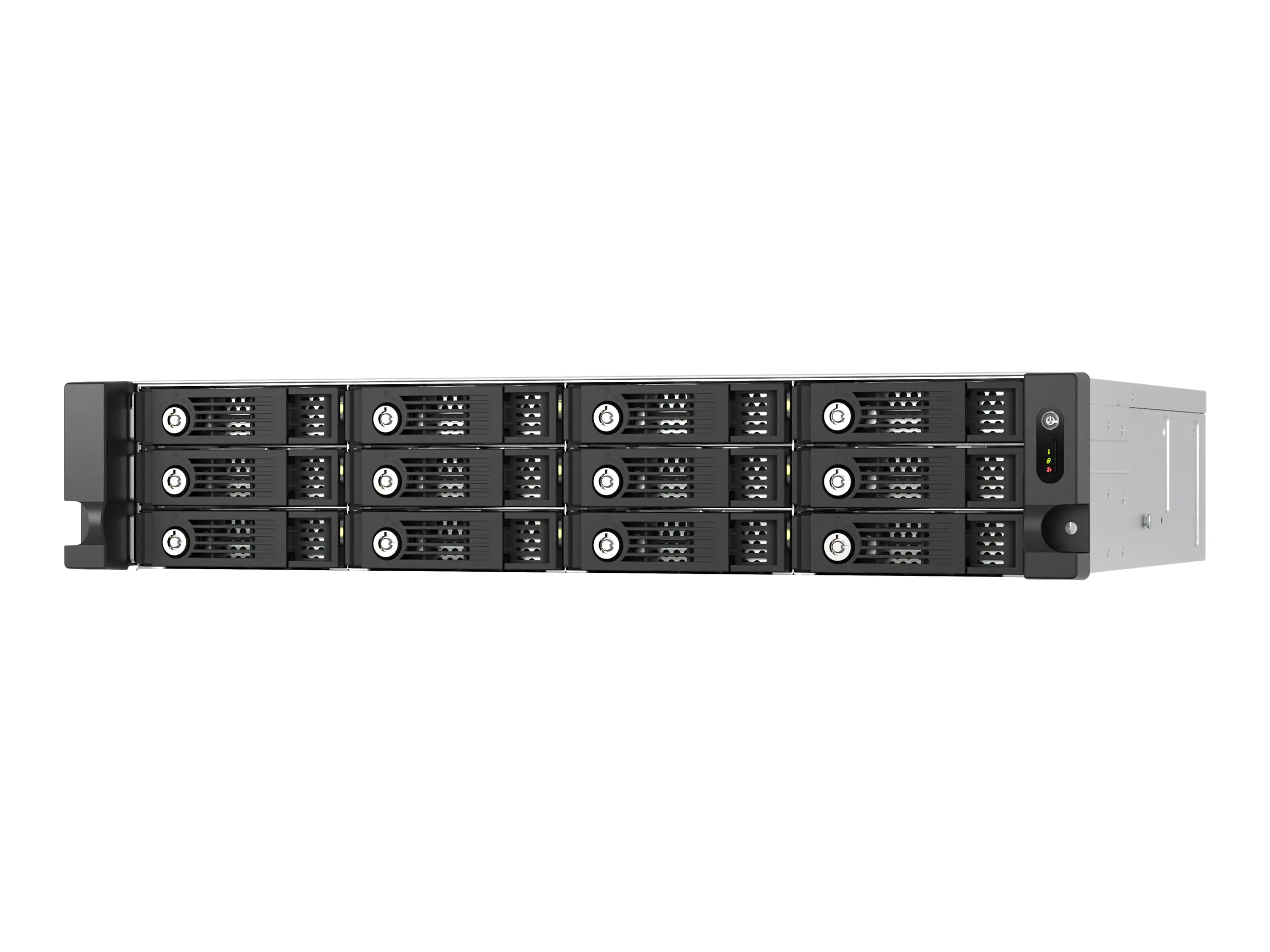 QNAP - Festplatten-Array - 12 Schächte (SATA-600) - SAS 12Gb/s (extern) - Rack - einbaufähig - 2U