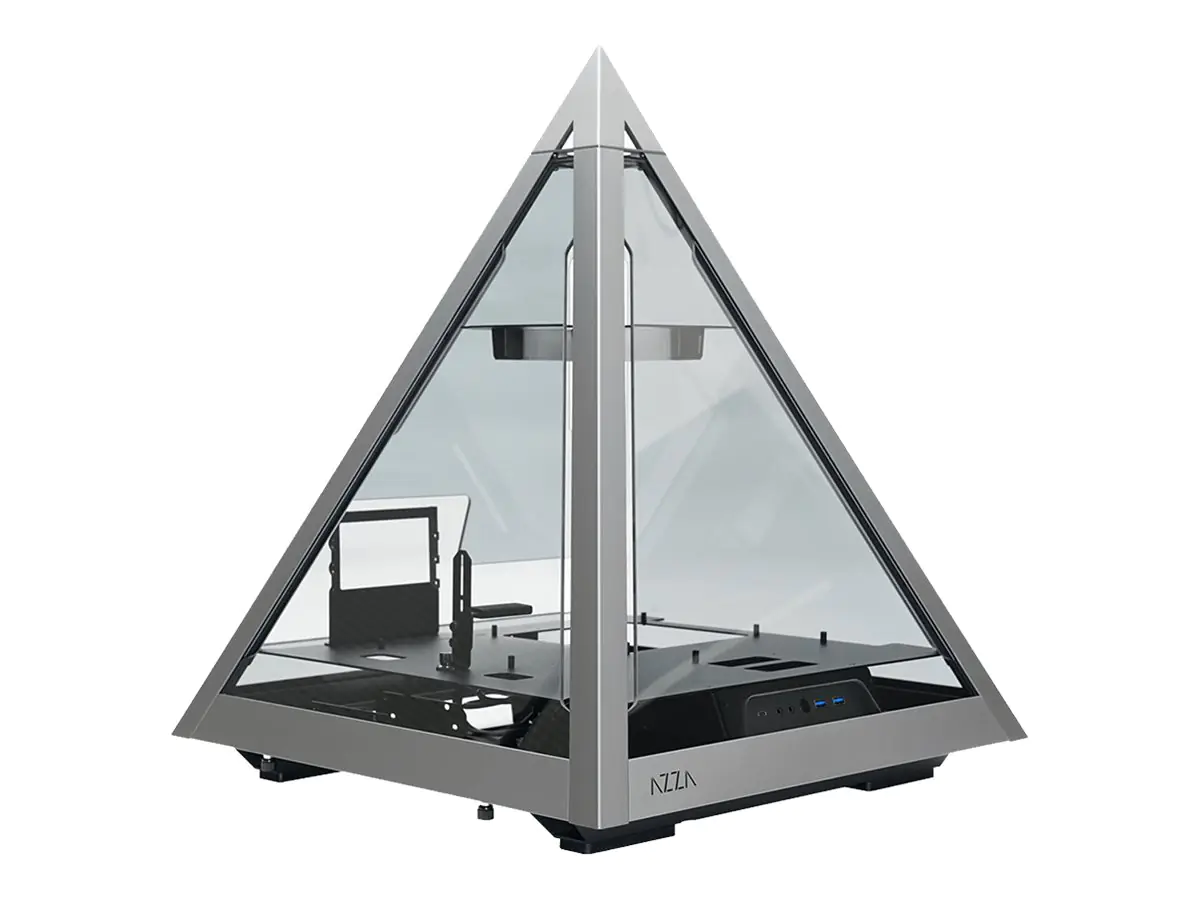 AZZA Pyramid 804L - Pyramidengehäuse - E-ATX - Seitenteil mit Fenster (gehärtetes Glas) CSAZ-804L