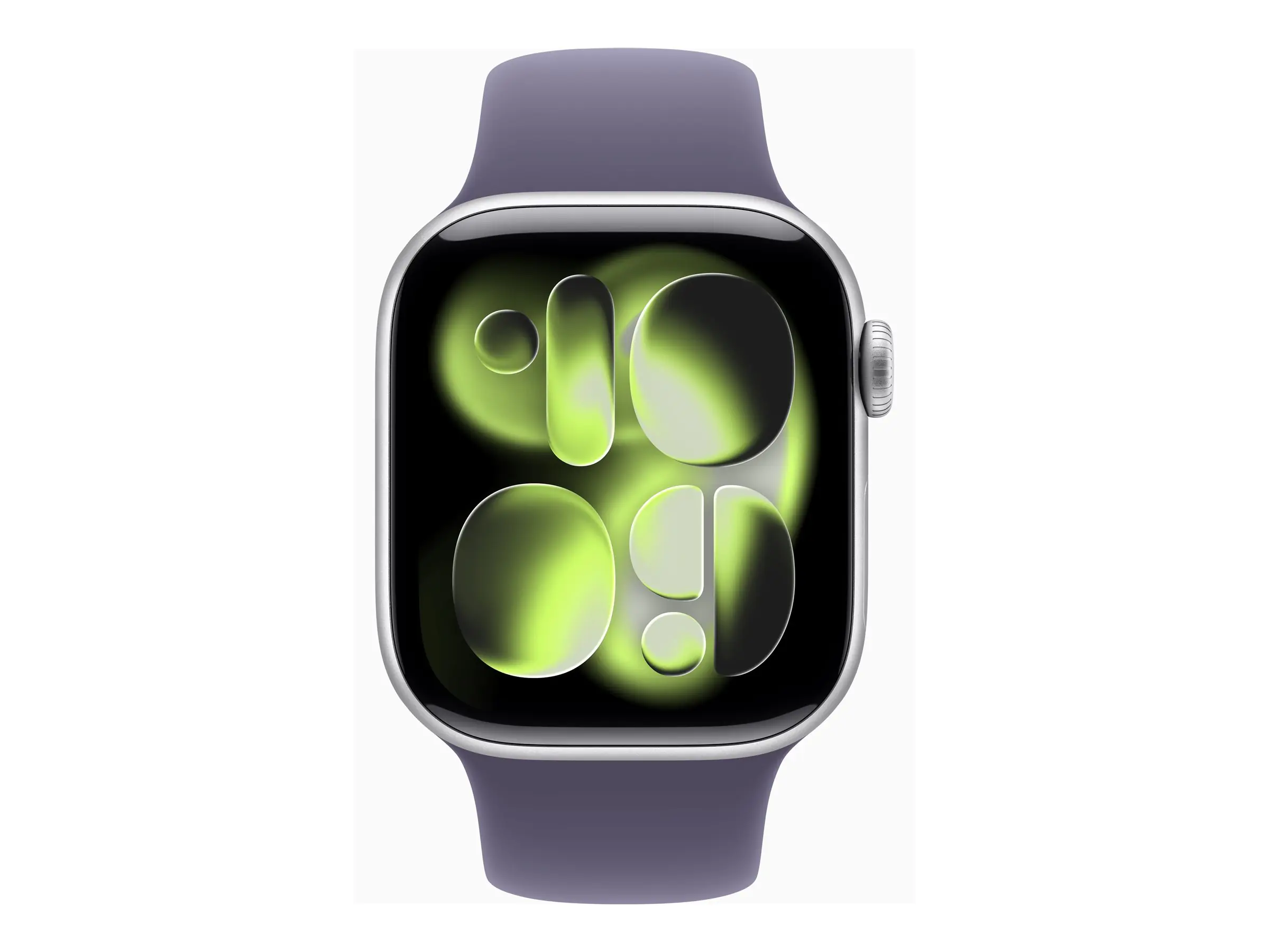 Apple Watch Series 11 (GPS + Cellular) - 42 mm - Aluminium, Silber - intelligente Uhr mit Sportband - Flouroelastomer - purple fog - Bandgröße: S/M - 64 GB - LTE, Wi-Fi 4, UWB, Bluetooth - 5G - 29.7 g