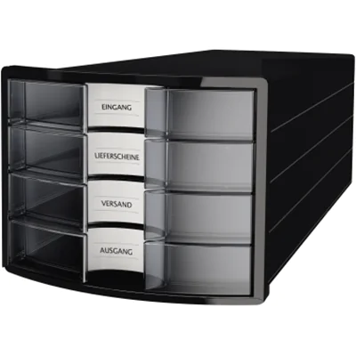 HAN Schubladenbox IMPULS 1012-363 DIN A4/C4 4Fächer geschl. sw/tr HAN Schubladenbox IMPULS 1012-363 DIN A4/C4 4Fächer geschl. sw/tr