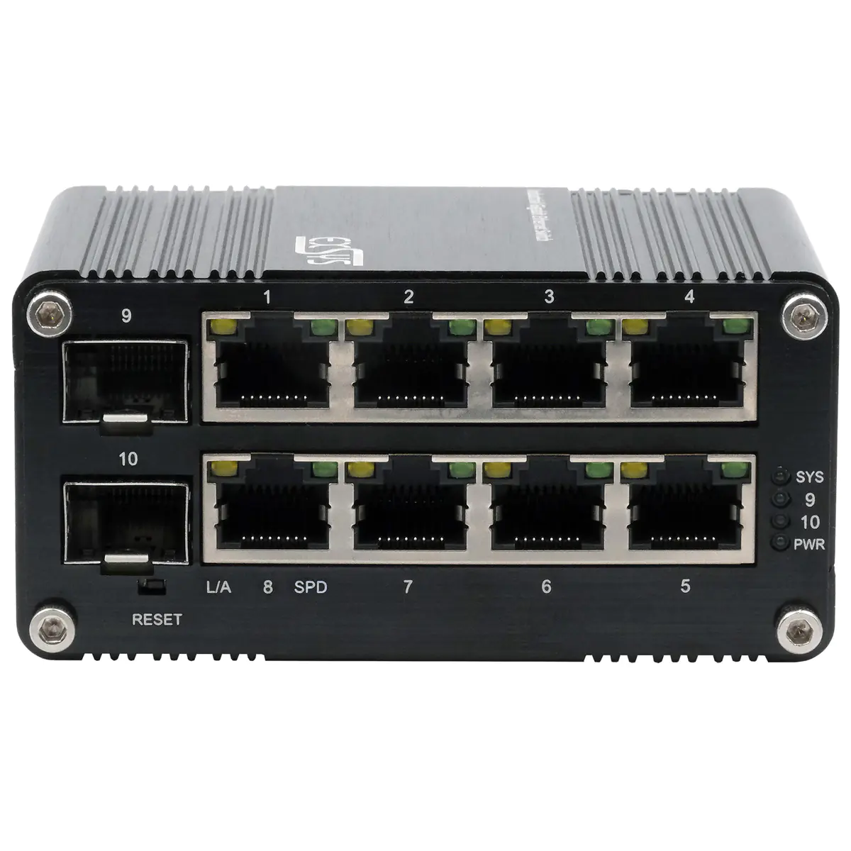 Exsys Switch Industrie Ethernet 8x10/100/1000T 2-P.100/1000Fx SFP - Switch - 1 Gbps EX-62035M-SFP