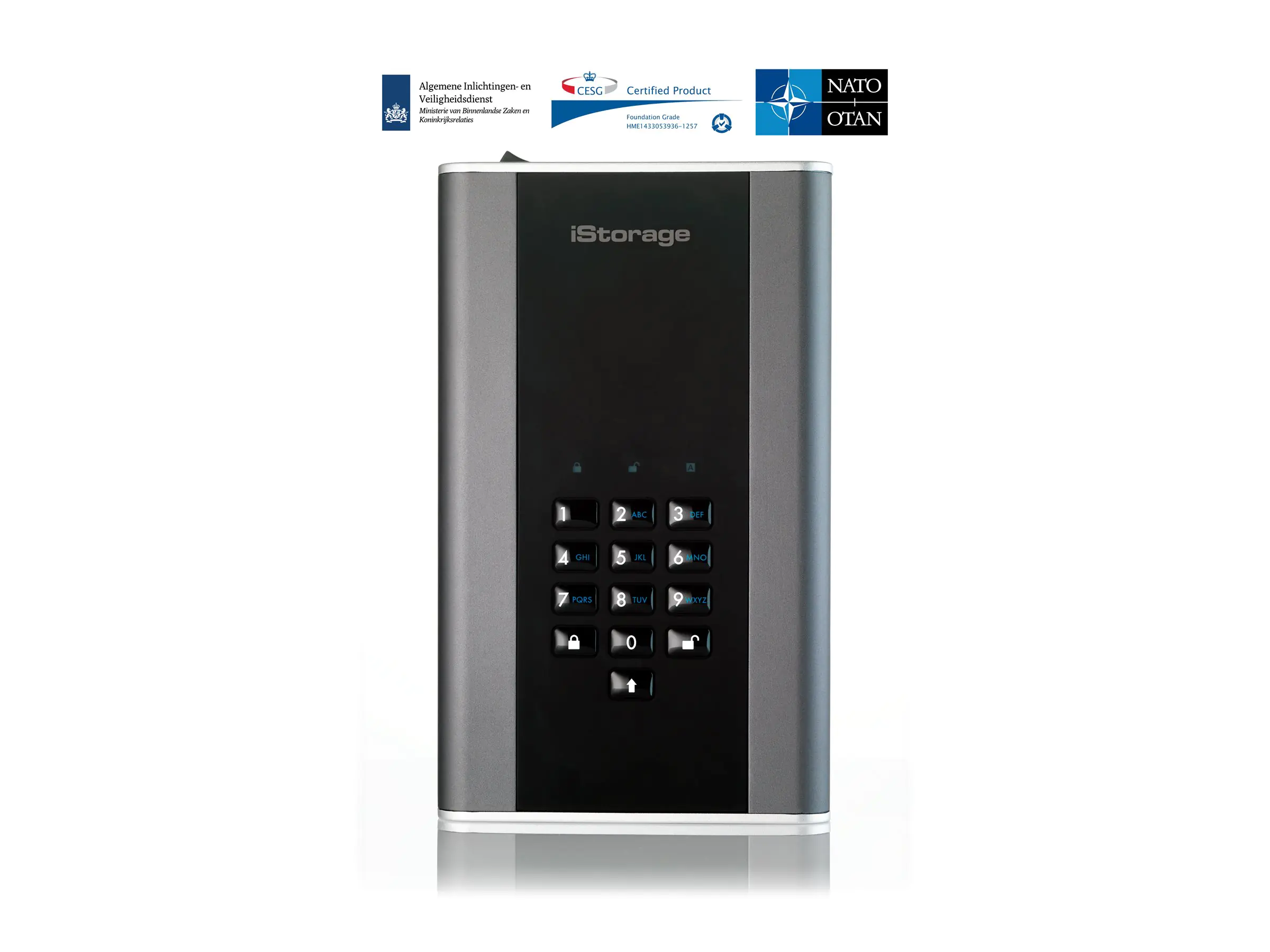 iStorage diskAshur DT² - Festplatte - verschlüsselt - 2 TB - extern (tragbar)