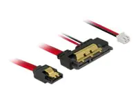 Delock - SATA-Kabel - Serial ATA 150/300/600 - SATA, interne Stromversorgung, 2-polig (R) bis SATA Combo (R) gerade - 20 cm