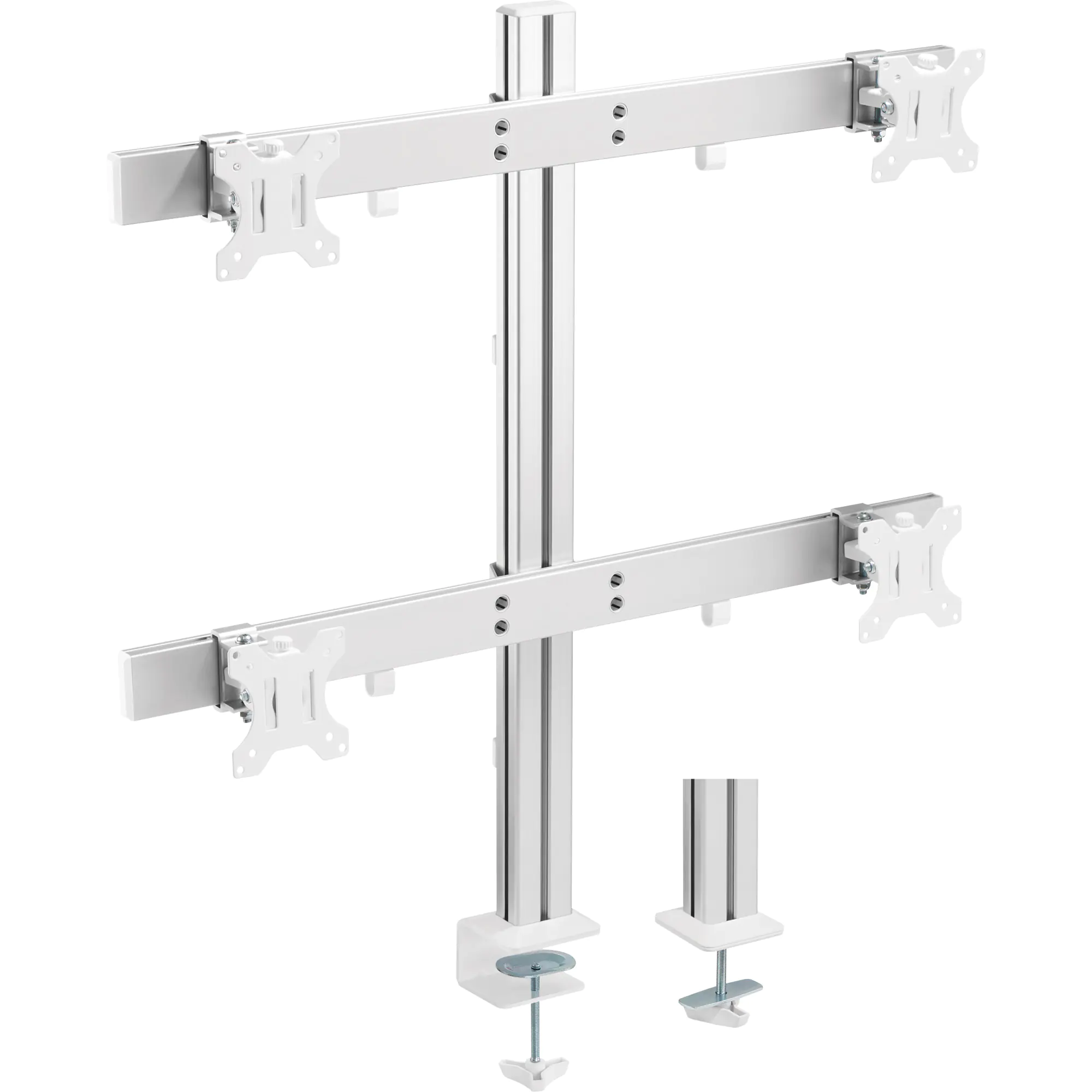 InLine Aluminium Monitor-Tischhalterung für 4 Monitore bis 32" - 8kg 23184B