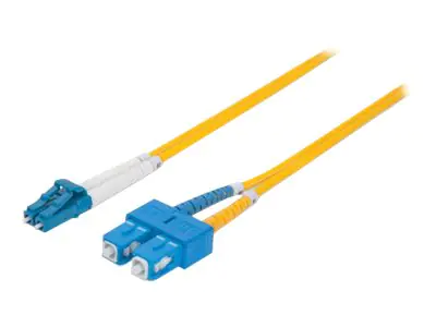 Intellinet Fibre Optic Patch Cable, OS2, LC/SC, 5m, Yellow, Duplex, Single-Mode, 9/125 Âµm, LSZH, Fiber, Lifetime Warranty, Polybag - Patch-Kabel - SC Single-Modus (M) bis LC Single-Modus (M) - 5 m - Glasfaser - Duplex - 9/125 Mikrometer - OS2 - halogenfr