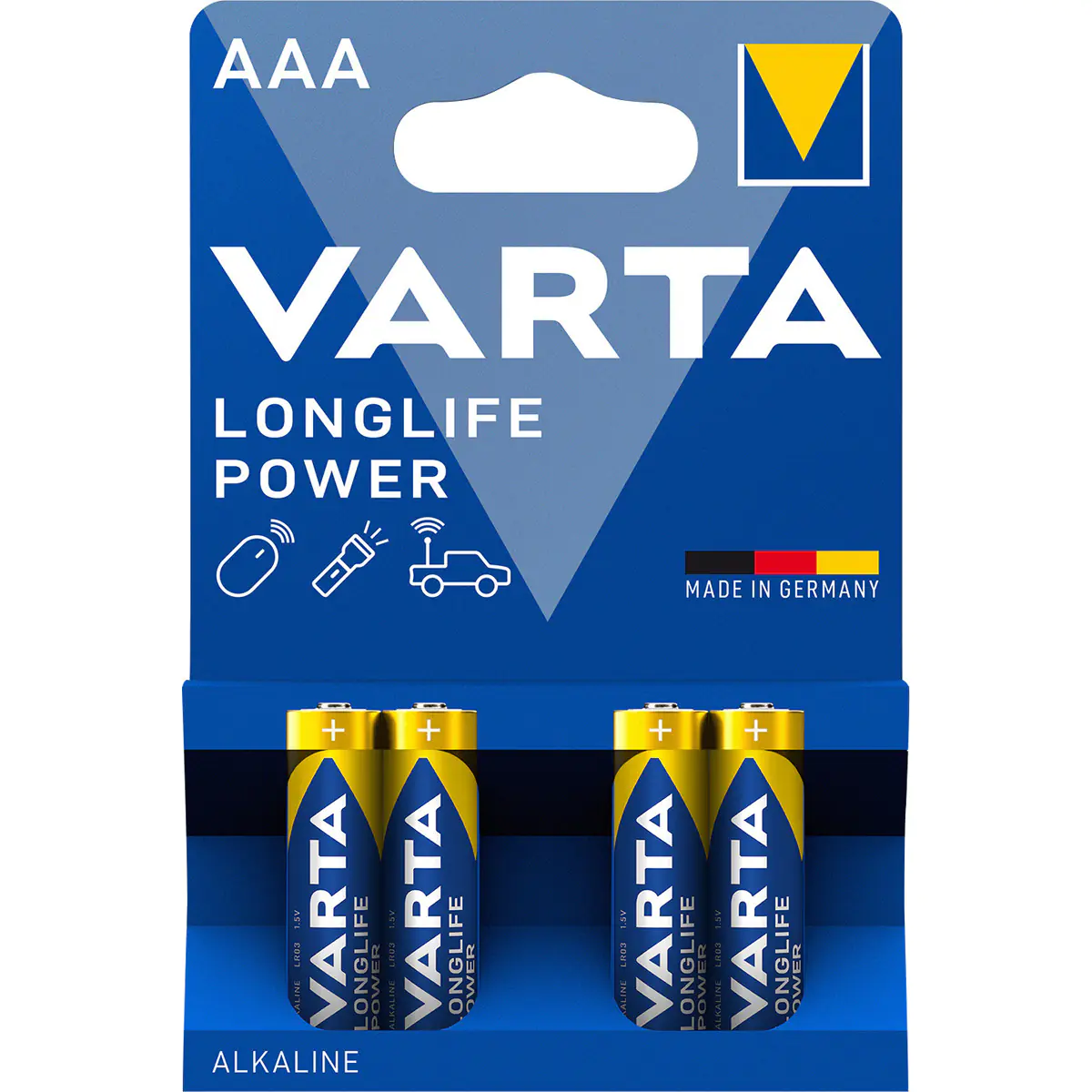 Varta Batterie High Energy AAA Micro LR03 1220 mAh 1,5V 4er Blister Alkaline 4903121414