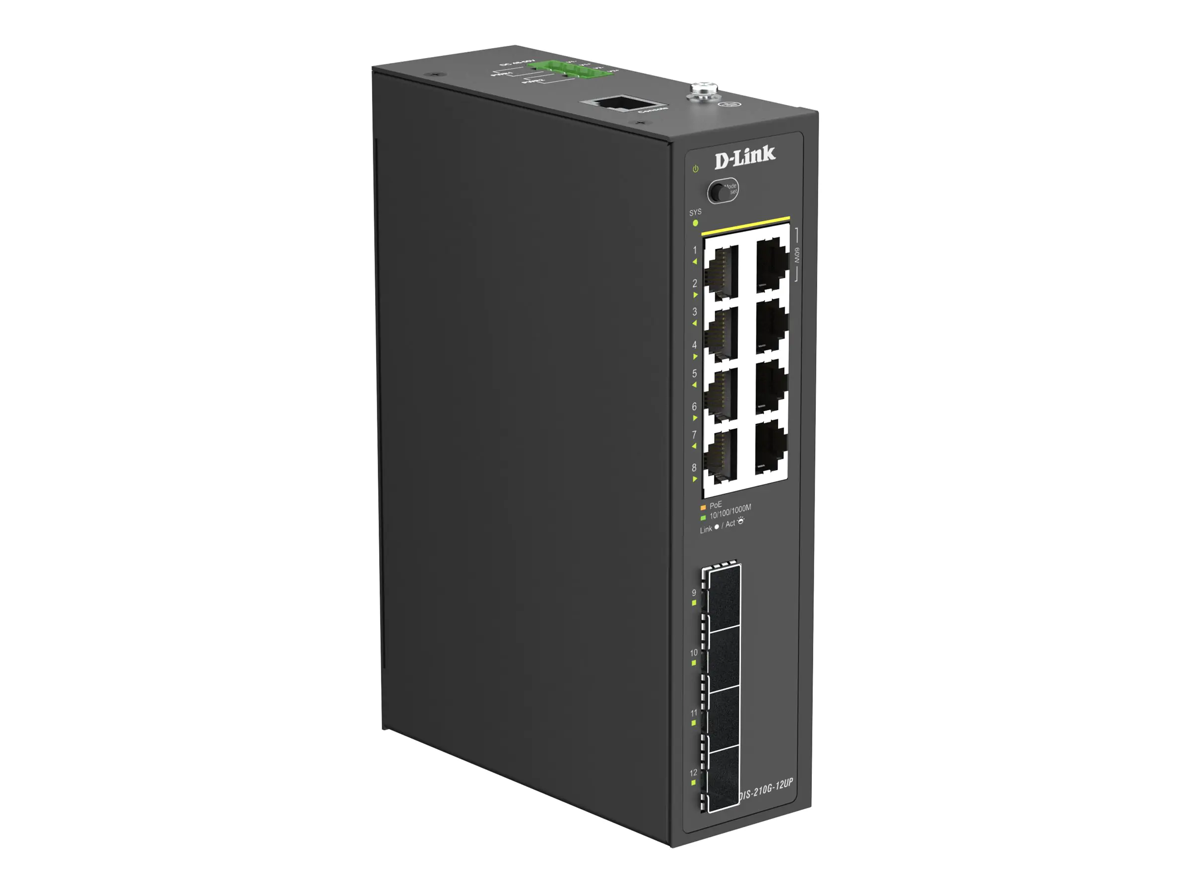 D-Link DIS 210G-12UP - Switch - industriell - Smart - 6 x 10/100/1000 (PoE+) DIS-210G-12UP