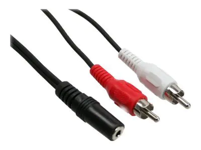 InLine - Audiokabel - RCA x 2 männlich zu mini-phone stereo 3.5 mm weiblich - 1.5 m