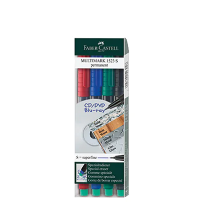 Faber Castell CD DVD-Marker MULTIMARK 152304 0,4mm 4 St./Pack. Faber Castell CD DVD-Marker MULTIMARK 152304 0,4mm 4 St./Pack.