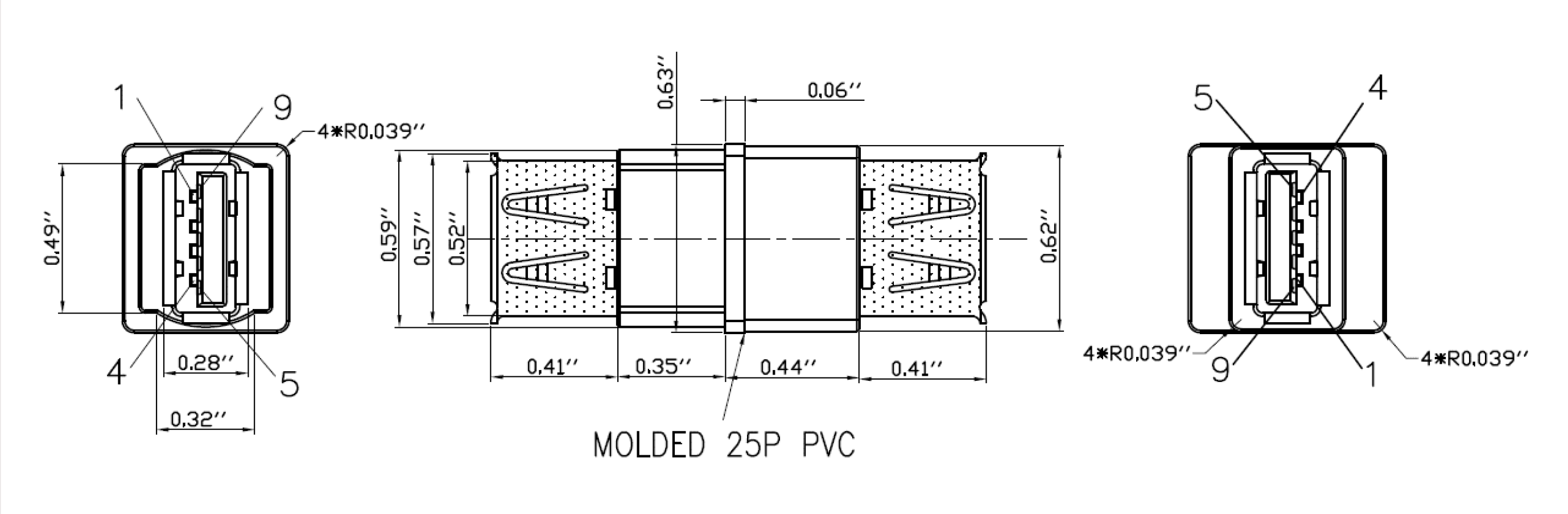 Bachmann USB A/A 3.0 Keystone917.12011Modul weiss