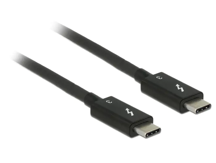 DeLOCK - Thunderbolt-Kabel - USB-C (M) bis USB-C (M) - USB 3.1 Gen 2 / Thunderbolt 3 / DisplayPort 1.2a - 20 V - 5 A - 50 cm - 4K Unterstützung - Schwarz DeLOCK - Thunderbolt-Kabel - USB-C (M) bis USB-C (M) - USB 3.1 Gen 2 / Thunderbolt 3 / DisplayPort 1.2a - 20 V - 5 A - 50 cm - 4K Unterstützung - Schwarz